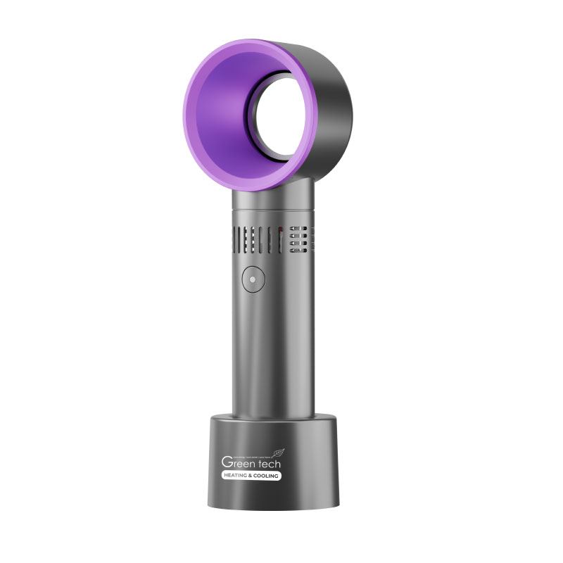 Prijenosni Ventilator Green Tech 1.9W – USB punjenje, 3 brzine, crni + ljubičasti