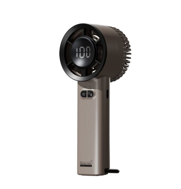 Green Tech Prijenosni Ventilator 3.6W – USB punjenje, 5 brzina, smeđi