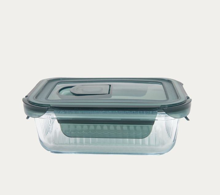 Staklena posuda s poklopcem 0,37 l