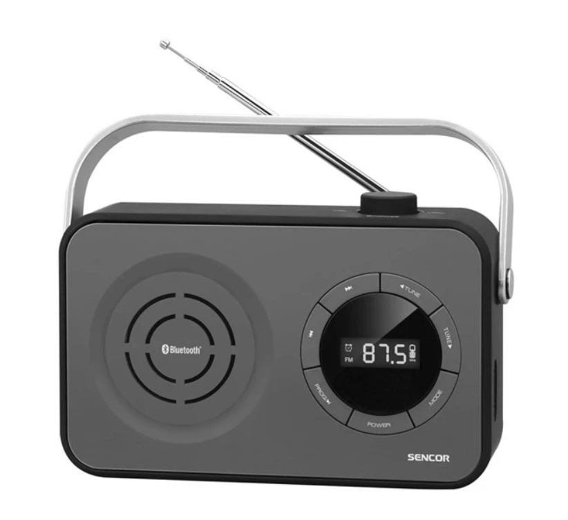 Prijenosni PLL FM radio – Bluetooth, USB, MicroSD, 50 memorija, 3