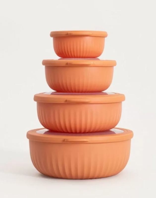 Set plastičnih zdjela s poklopcima KERMA – 4 kom (HOMLA)