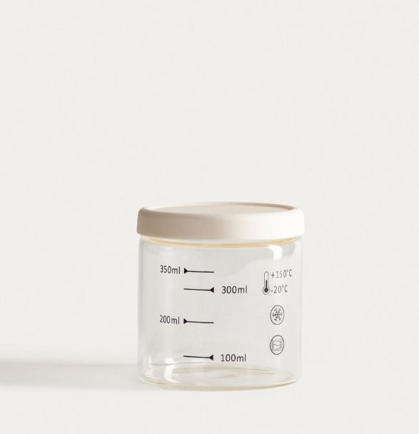 Mjerica staklena s poklopcem 410 ml nEGO