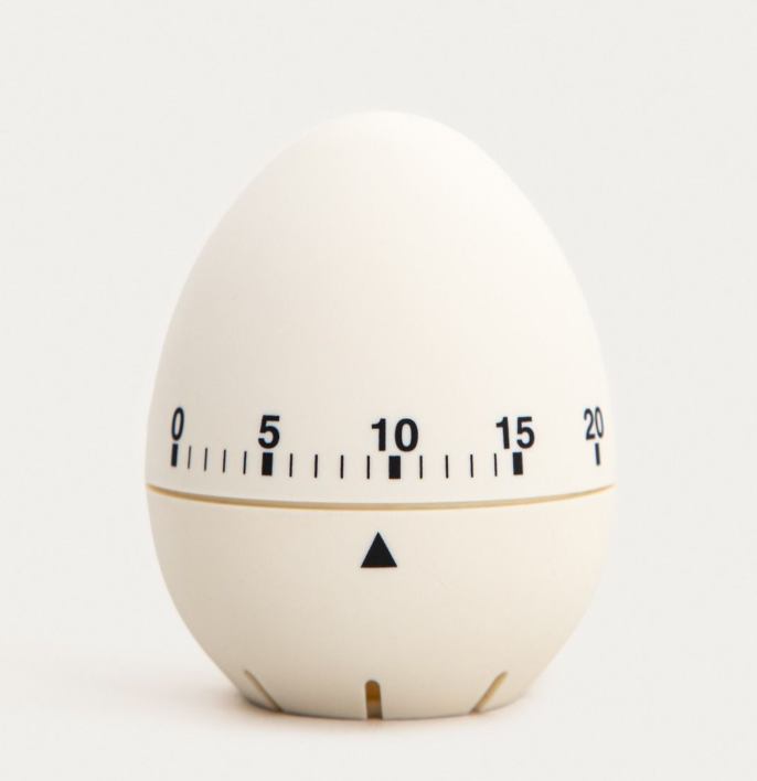 Kuhinjski mehanički timer MOLLIS – ecru, 6 cm