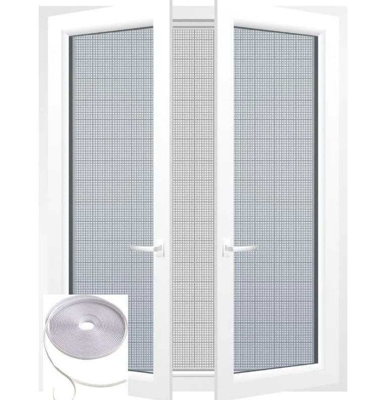 LUANCE mrežica protiv komaraca 150×250 cm + samoljepljiva traka 8 m × 0,7 cm – bijela
