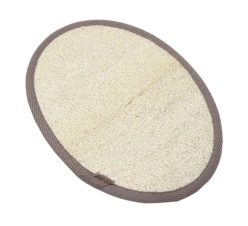 Masažna rukavica za kupanje – lufa spužva, sivo‑smeđa, 18×13×0,4 cm
