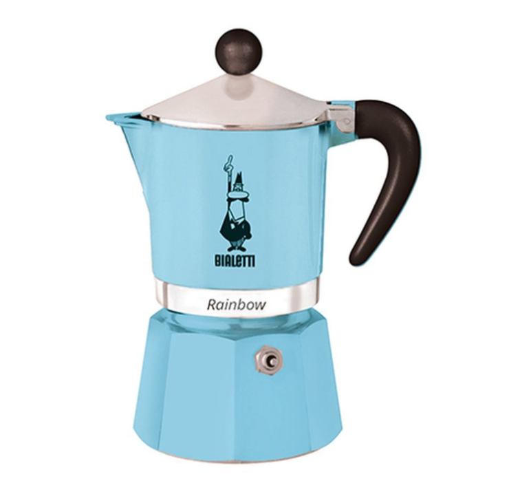 Bialetti Rainbow moka  3 šalice svjetlo plava