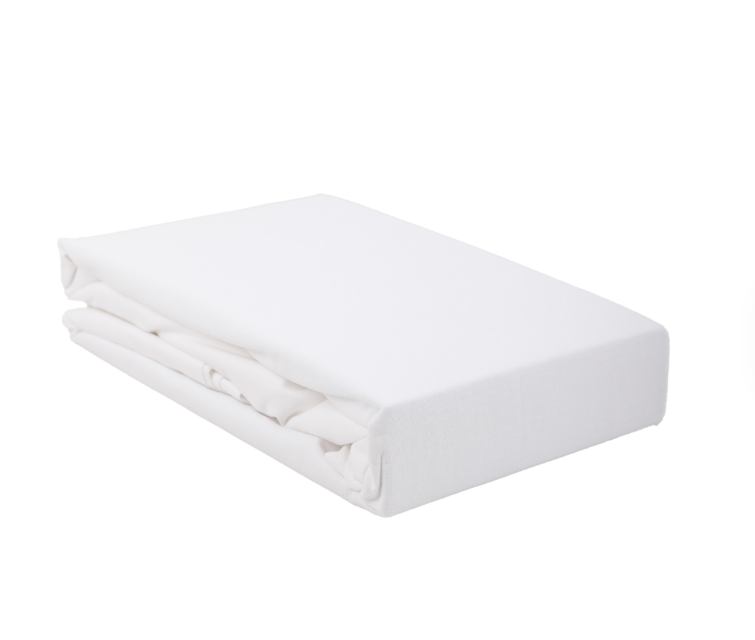 Pamučna plahta s gumicom ranforce – bijela, 100% pamuk, 115 g/m², dubina 30 cm