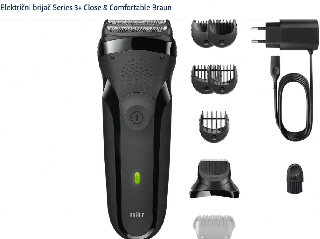 Braun Series 3+ – električni brijač 300BT