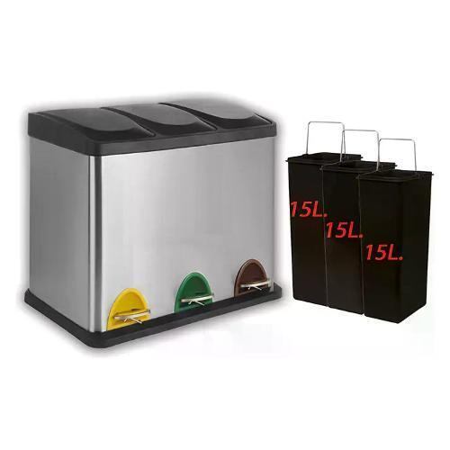 KANTA ZA ODVAJANJE OTPADA  INOX 3* 15L 61x36x49h