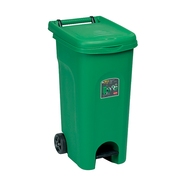 KANTA ZA SMEĆE ZELENA  80L S PEDALOM 