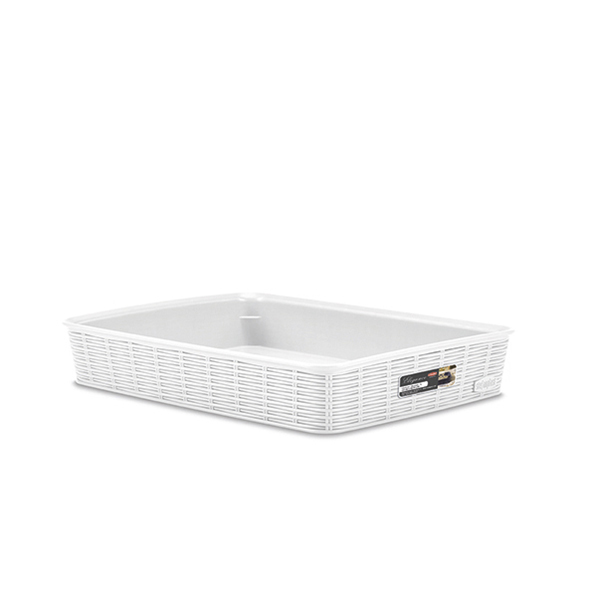 KOŠARICA PLASTIČNA ELEGANCE BIJELA 35,5*26*6cm