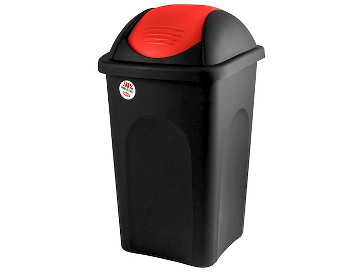 KANTA ZA SMEĆE 60LT KLIK KLAK CRVENI POKLOPAC 