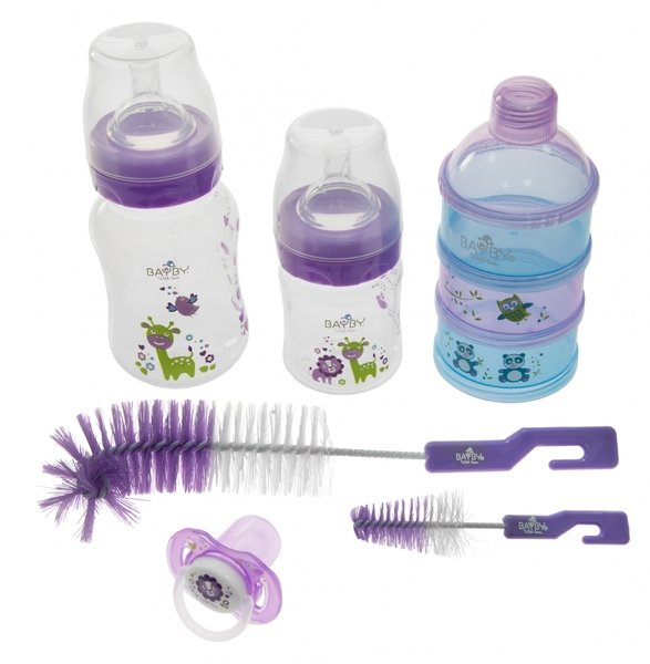 BAYBY POKLON SET 0+ m LJUBIČASTI